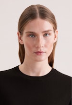 Chemise tricotée légère en laine et soie in Noir |  Seidensticker Onlineshop