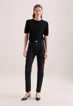 Chemise tricotée légère en laine et soie in Noir |  Seidensticker Onlineshop