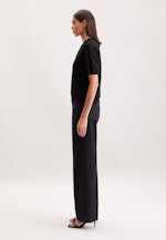 Leichtes Strickshirt aus Wolle und Seide in Schwarz |  Seidensticker Onlineshop