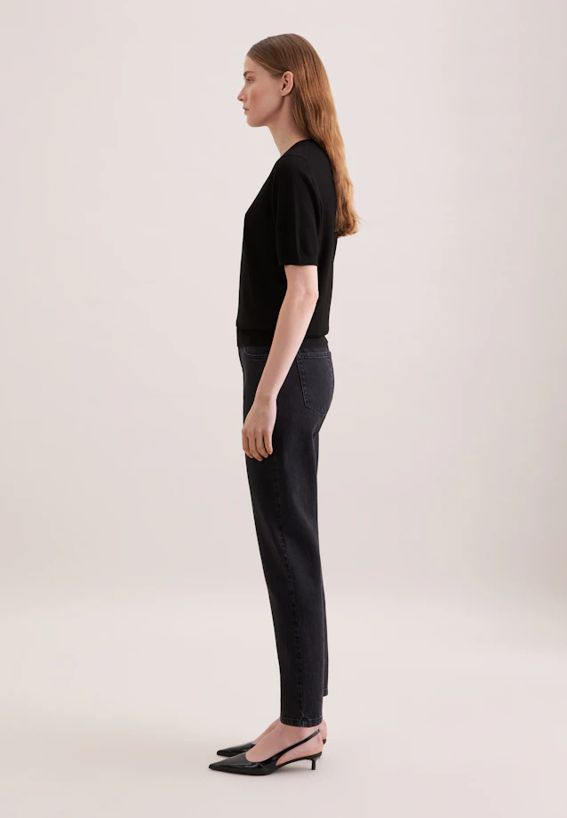 Leichtes Strickshirt aus Wolle und Seide in Real black |  Seidensticker Onlineshop