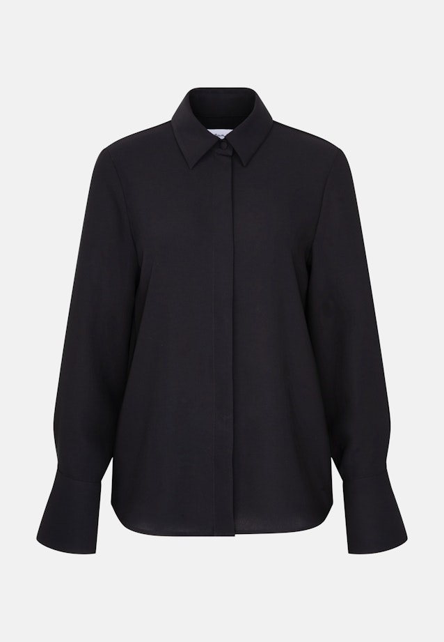 Hemdbluse mit langer Manschette in Schwarz |  Seidensticker Onlineshop