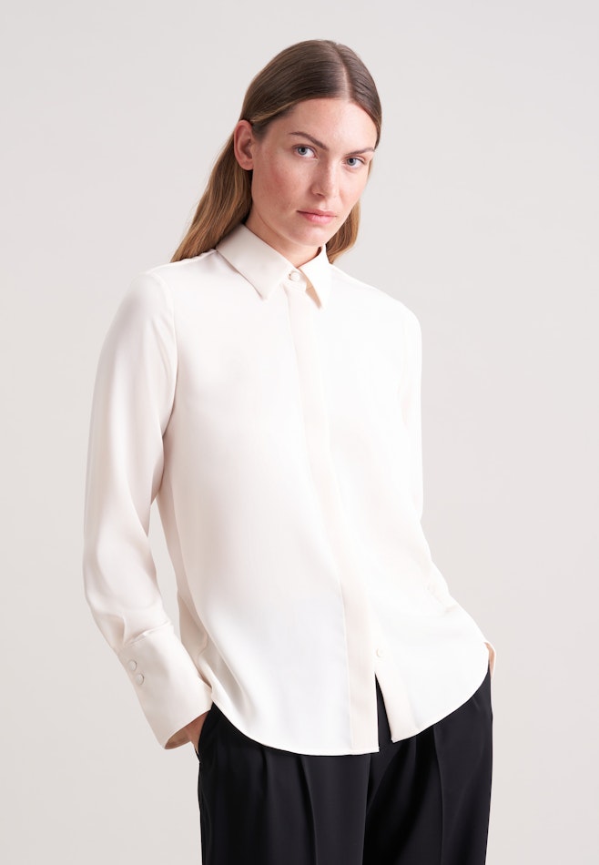 Hemdbluse mit langer Manschette in Ecru | Seidensticker Onlineshop