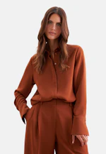 Shirt blouse with long cuff in Braun |  Seidensticker Onlineshop