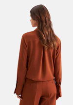 Shirt blouse with long cuff in Braun |  Seidensticker Onlineshop