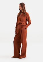 Shirt blouse with long cuff in Braun |  Seidensticker Onlineshop