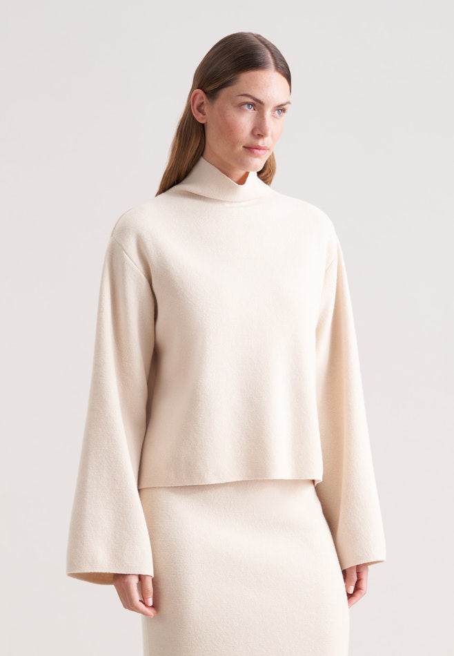 Turtleneck Pullover mit Kaschmir in Ecru | Seidensticker Onlineshop