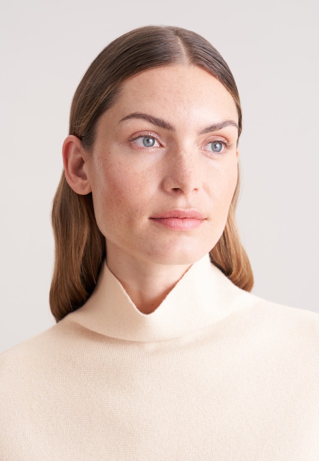 Turtleneck Pullover mit Kaschmir in Ecru |  Seidensticker Onlineshop