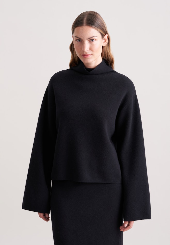 Turtleneck Pullover mit Kaschmir in Schwarz | Seidensticker Onlineshop