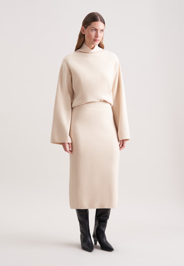 Schmaler Strickrock in Ecru |  Seidensticker Onlineshop