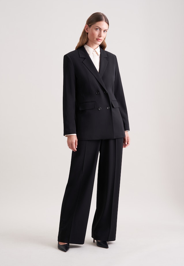 Zweireihiger Oversize Blazer in Schwarz |  Seidensticker Onlineshop