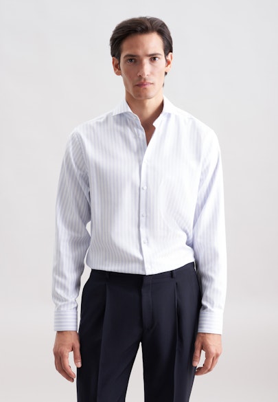 Regular Business Hemd Gestreift in Hellblau |  Seidensticker Onlineshop