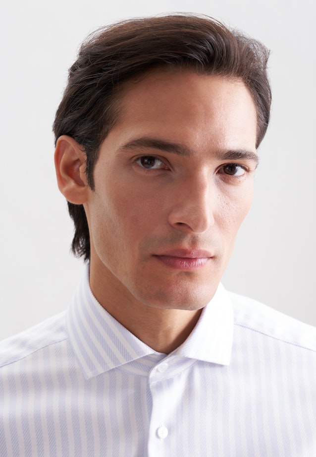 Regular Chemise d'affaires Rayures in Bleu Clair |  Seidensticker Onlineshop