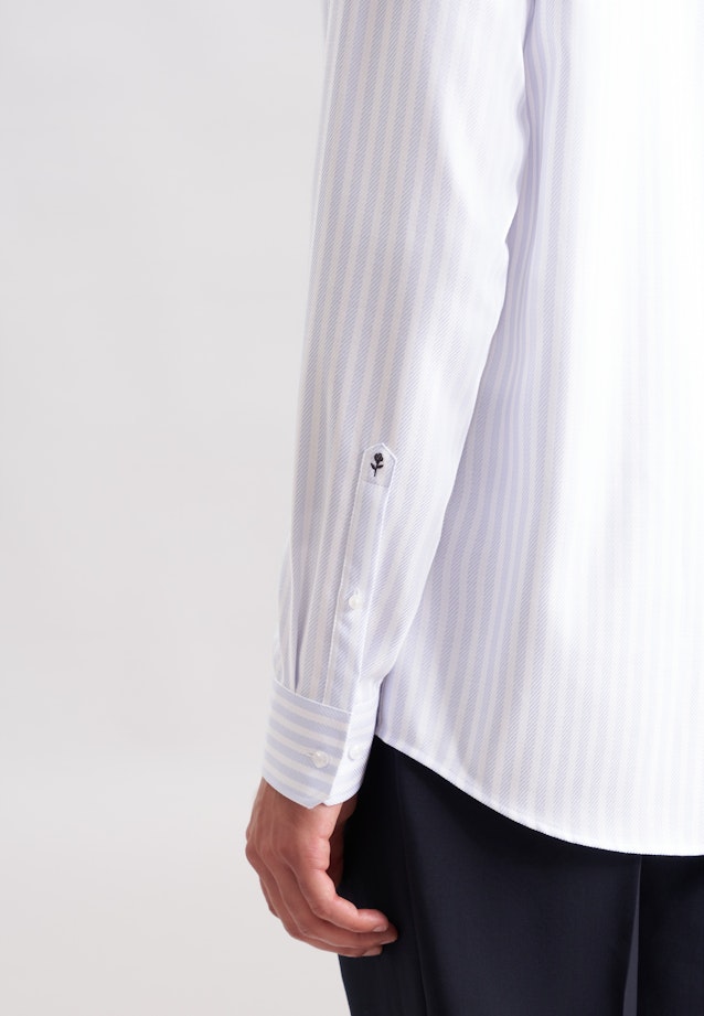 Regular Chemise d'affaires Rayures in Bleu Clair |  Seidensticker Onlineshop