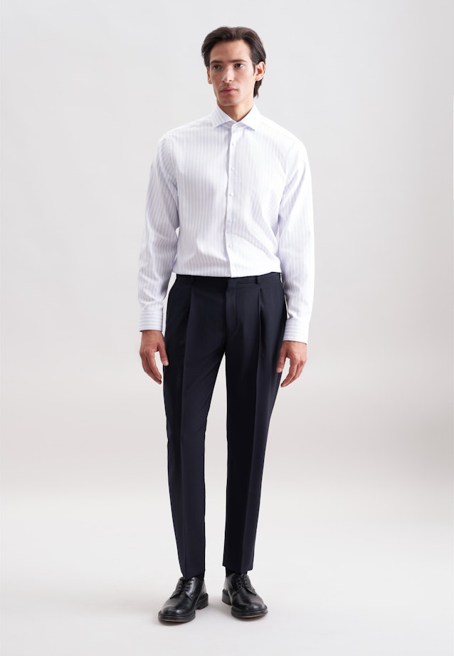 Regular Chemise d'affaires Rayures in Bleu Clair |  Seidensticker Onlineshop