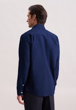 Regular Casual Hemd Struktur in Dunkelblau |  Seidensticker Onlineshop