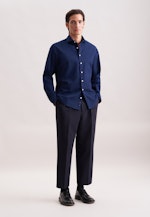 Regular Casual Hemd Struktur in Dunkelblau |  Seidensticker Onlineshop