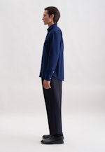 Regular Chemise décontractée Structure in Bleu Foncé |  Seidensticker Onlineshop