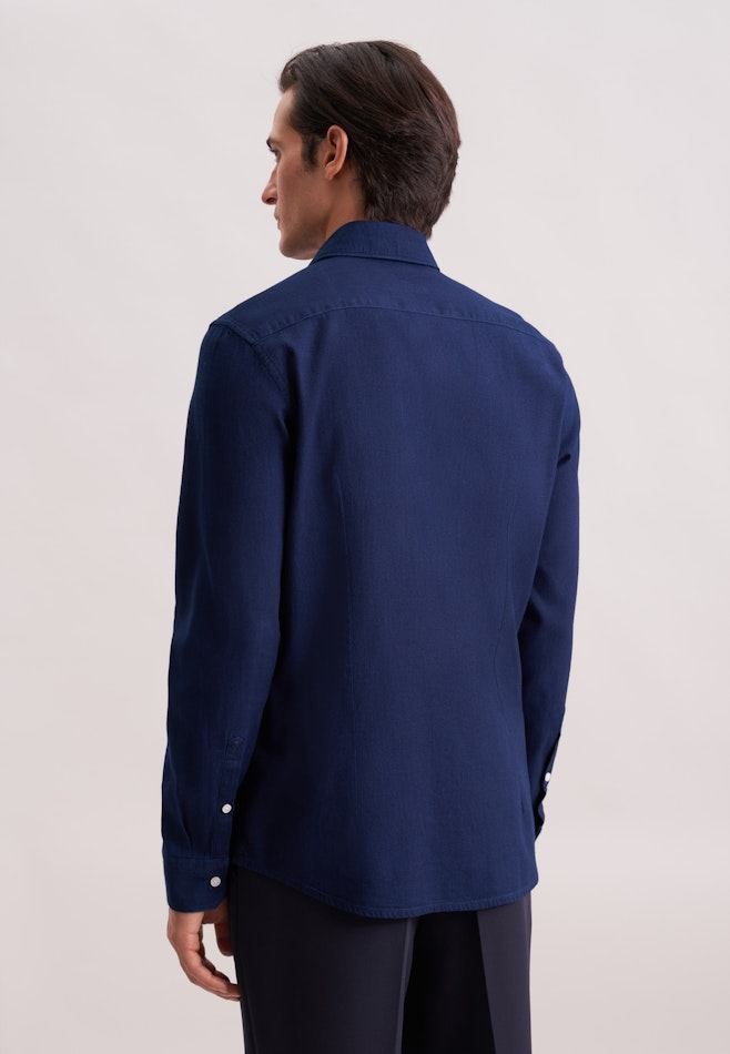 Slim Casual Hemd Struktur in Dunkelblau | Seidensticker Onlineshop