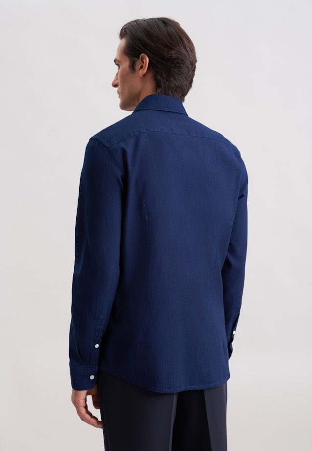 Slim Casual Hemd Struktur in Dunkelblau |  Seidensticker Onlineshop