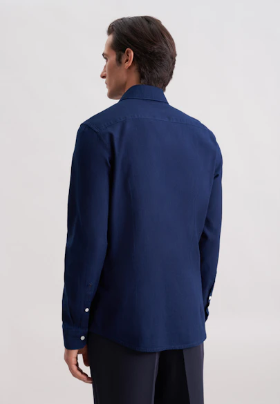 Slim Casual Hemd Struktur in Dunkelblau |  Seidensticker Onlineshop
