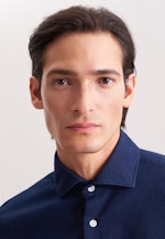 Slim Casual Hemd Struktur in Dunkelblau |  Seidensticker Onlineshop