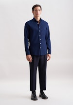 Slim Casual Hemd Struktur in Dunkelblau |  Seidensticker Onlineshop