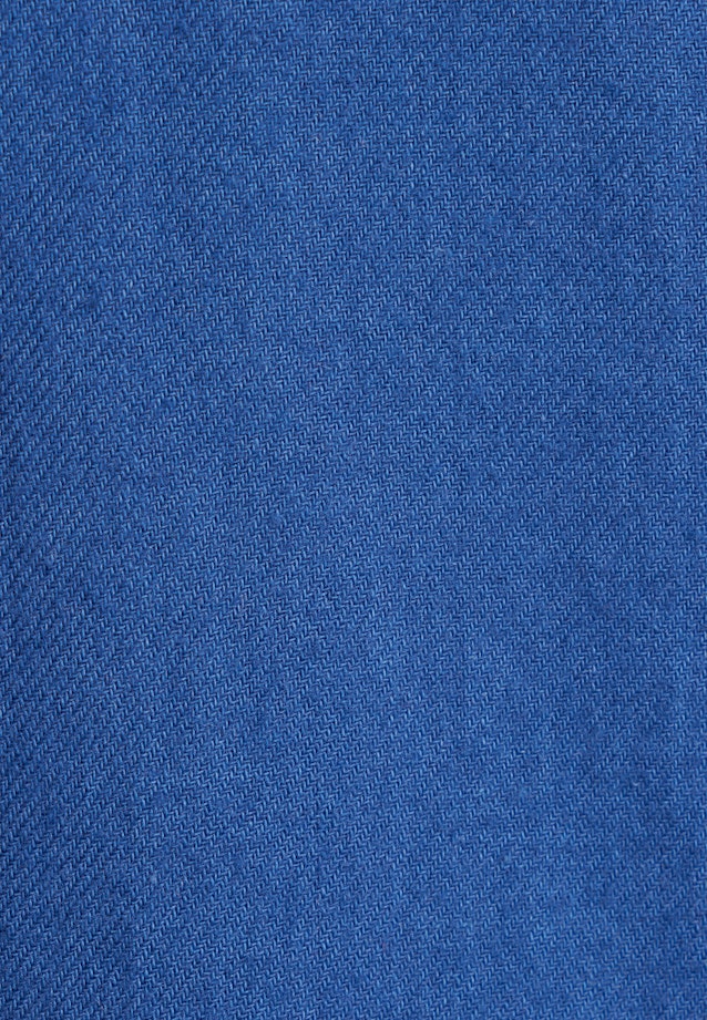 Slim Flanellhemd Uni in Dunkelblau |  Seidensticker Onlineshop