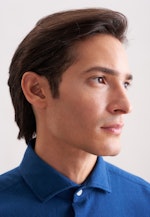 Slim Flanellhemd Uni in Dunkelblau |  Seidensticker Onlineshop