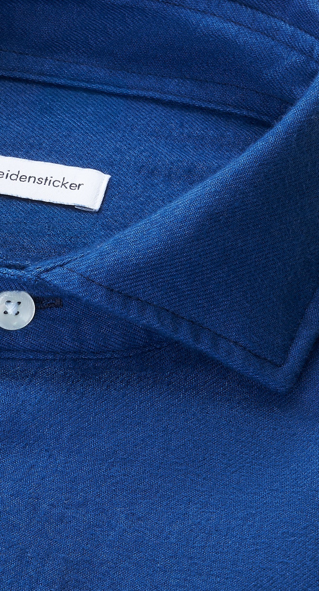 Slim Flannel shirt Uni in Dunkelblau | Seidensticker online shop