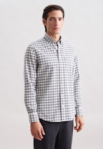 Slim Flannel shirt Check in Grey |  Seidensticker Onlineshop