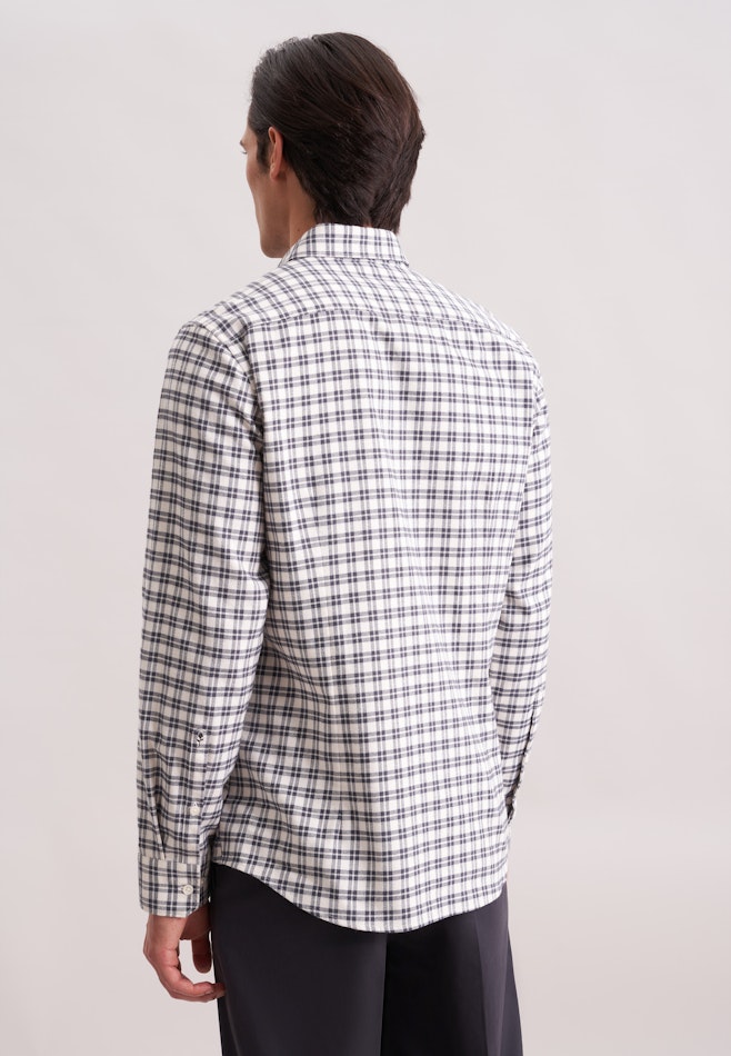 Slim Flanellhemd Karo in Grau | Seidensticker Onlineshop