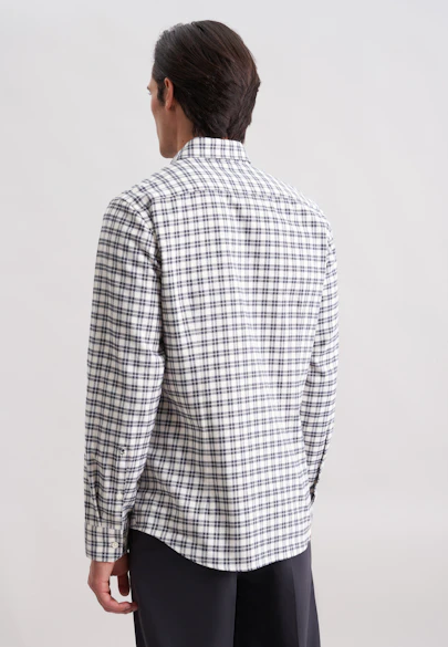 Slim Chemise en flanelle carreaux in Gris |  Seidensticker Onlineshop