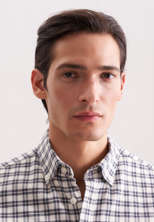 Slim Flanellhemd Karo in Grau |  Seidensticker Onlineshop