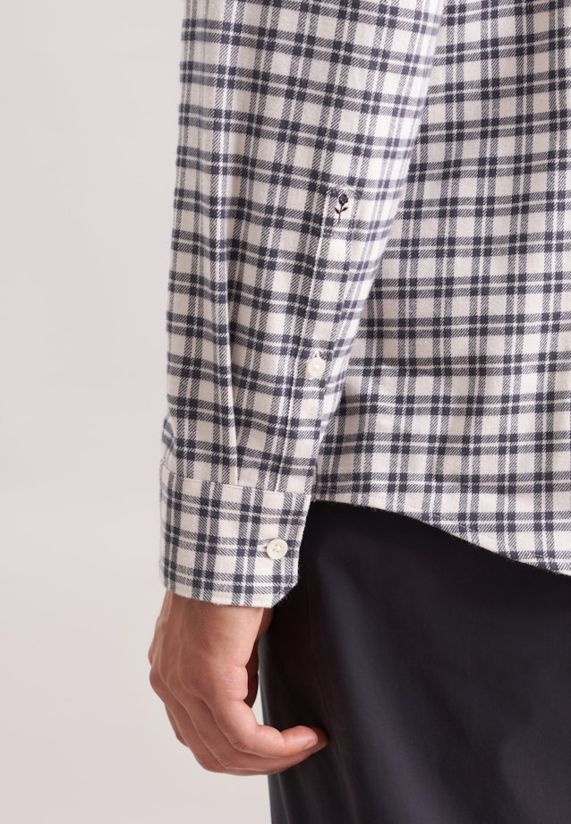 Slim Flanellhemd Karo in Grau |  Seidensticker Onlineshop