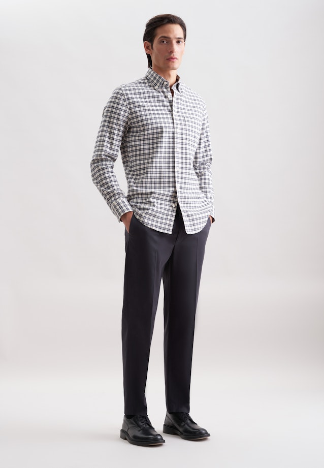 Slim Flanellhemd Karo in Grau |  Seidensticker Onlineshop