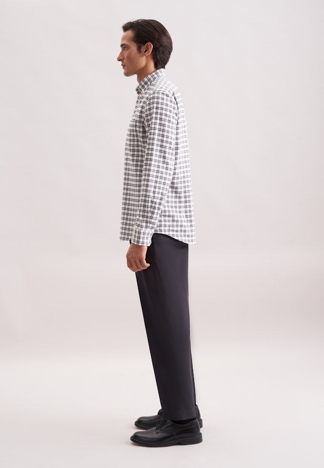 Slim Flanellhemd Karo in Grau |  Seidensticker Onlineshop