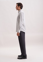 Slim Flanellhemd Karo in Grau |  Seidensticker Onlineshop