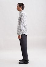 Slim Flanellhemd Karo in Grau |  Seidensticker Onlineshop