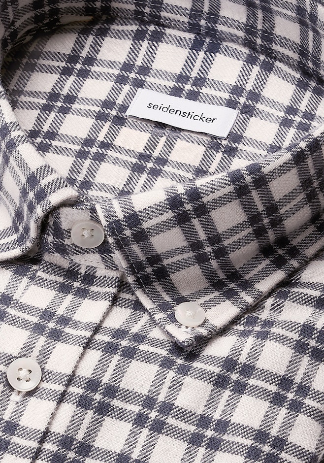 Slim Chemise en flanelle carreaux dans Gris | Boutique en ligne Seidensticker