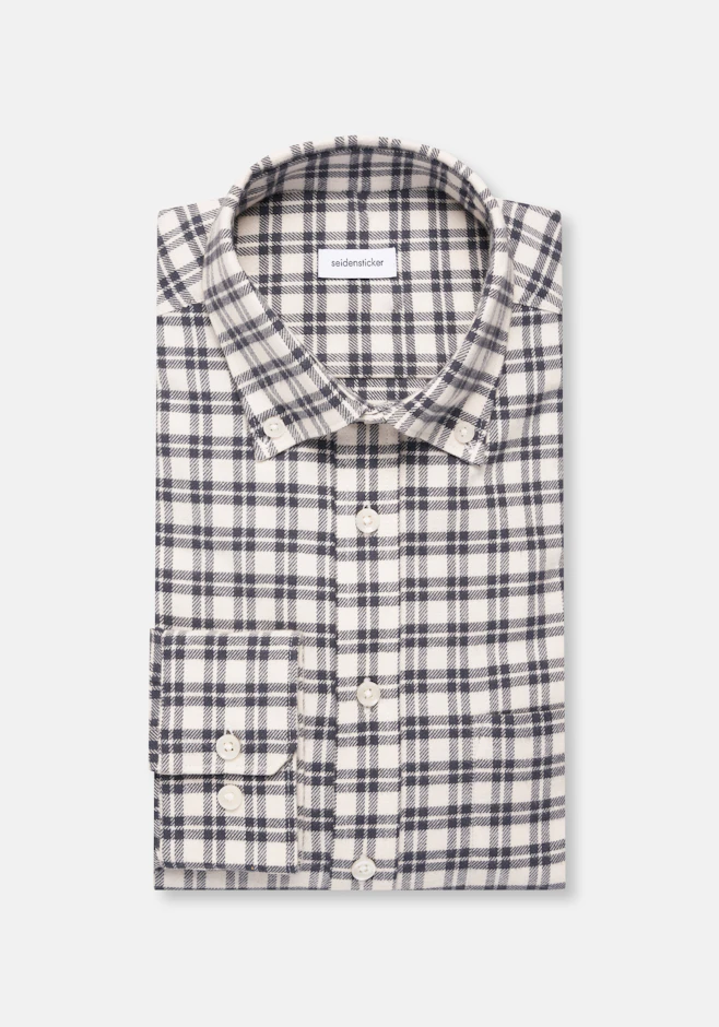 Slim Chemise en flanelle carreaux dans Gris | Boutique en ligne Seidensticker