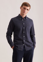 Slim Chemise en flanelle Uni in Gris |  Seidensticker Onlineshop