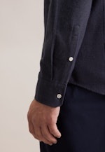 Slim Chemise en flanelle Uni in Gris |  Seidensticker Onlineshop