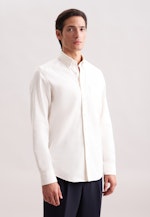 Slim Flanellhemd Uni in Ecru |  Seidensticker Onlineshop