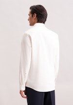 Slim Flanellhemd Uni in Ecru |  Seidensticker Onlineshop