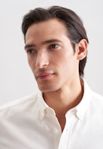 Slim Chemise en flanelle Uni in Ecru |  Seidensticker Onlineshop