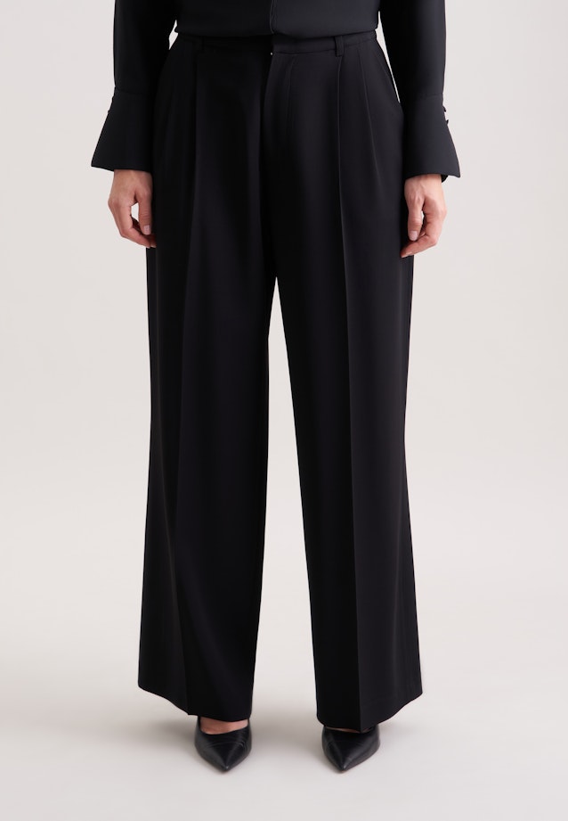 Bundfaltenhose in Schwarz |  Seidensticker Onlineshop