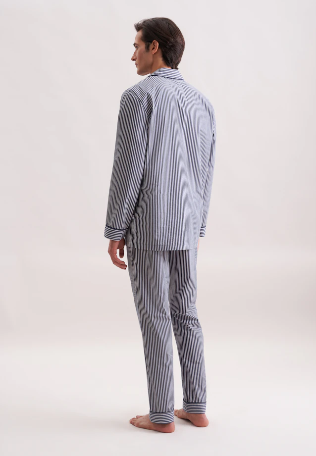 Regular Pyjama Gestreift in Dunkelblau |  Seidensticker Onlineshop
