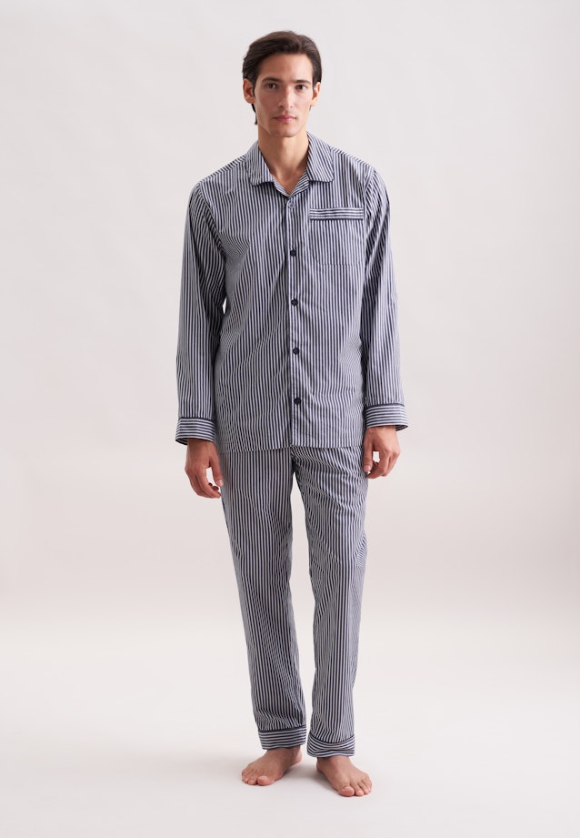 Regular Pyjama Karo in Dunkelblau |  Seidensticker Onlineshop