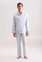 Regular Pyjama Gestreift in Hellblau |  Seidensticker Onlineshop