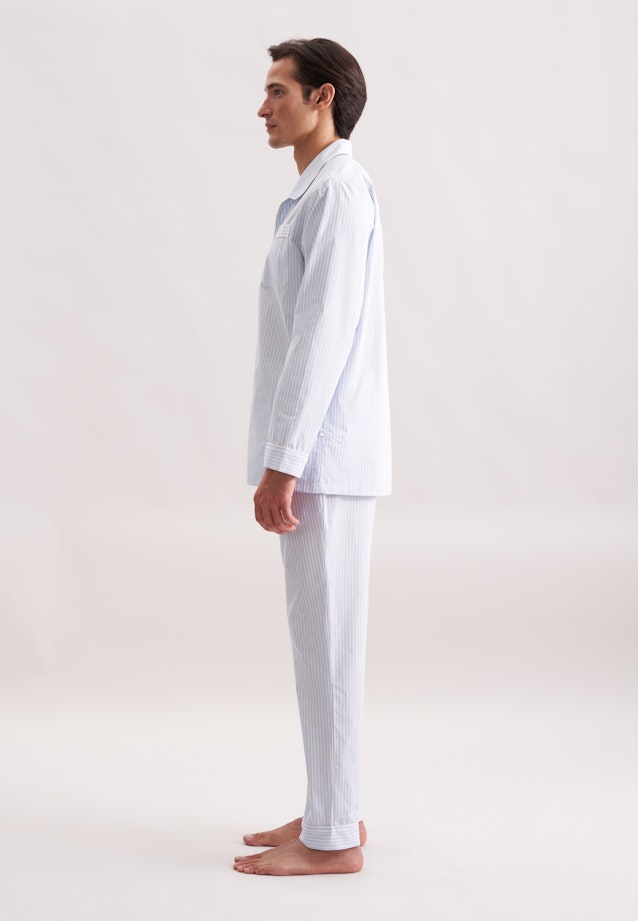 Regular Pyjama Karo in Hellblau |  Seidensticker Onlineshop